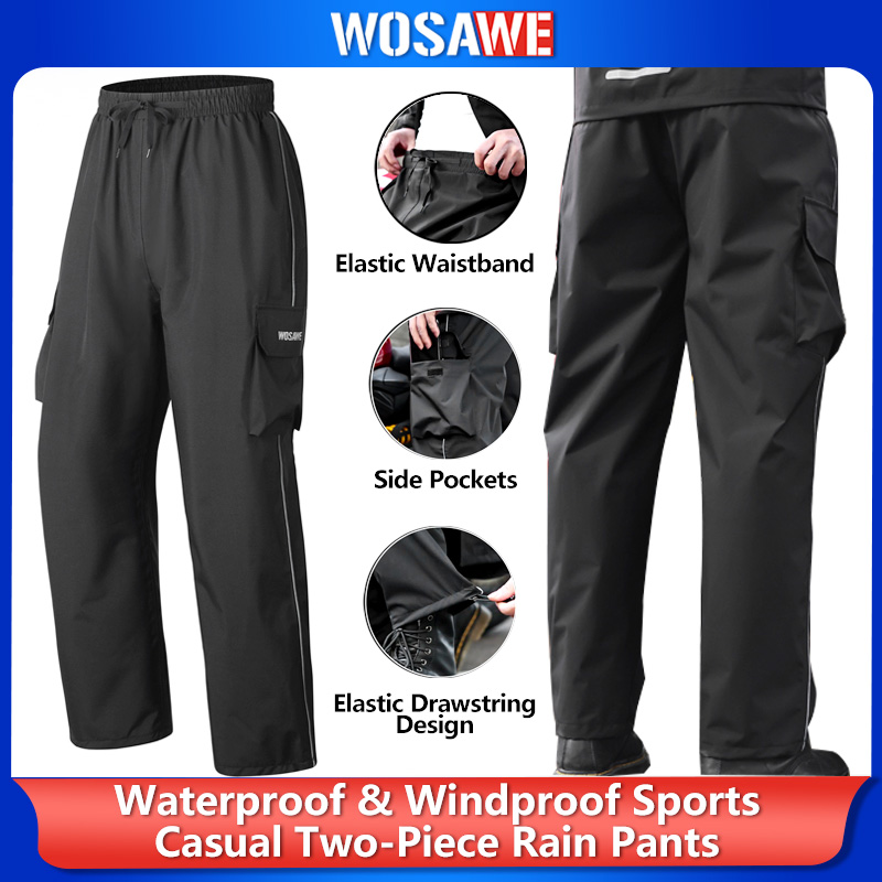 Cycling Shoe Covers - WOSAWE Yürüyüş Yağmur Pantolonu Açık Hava