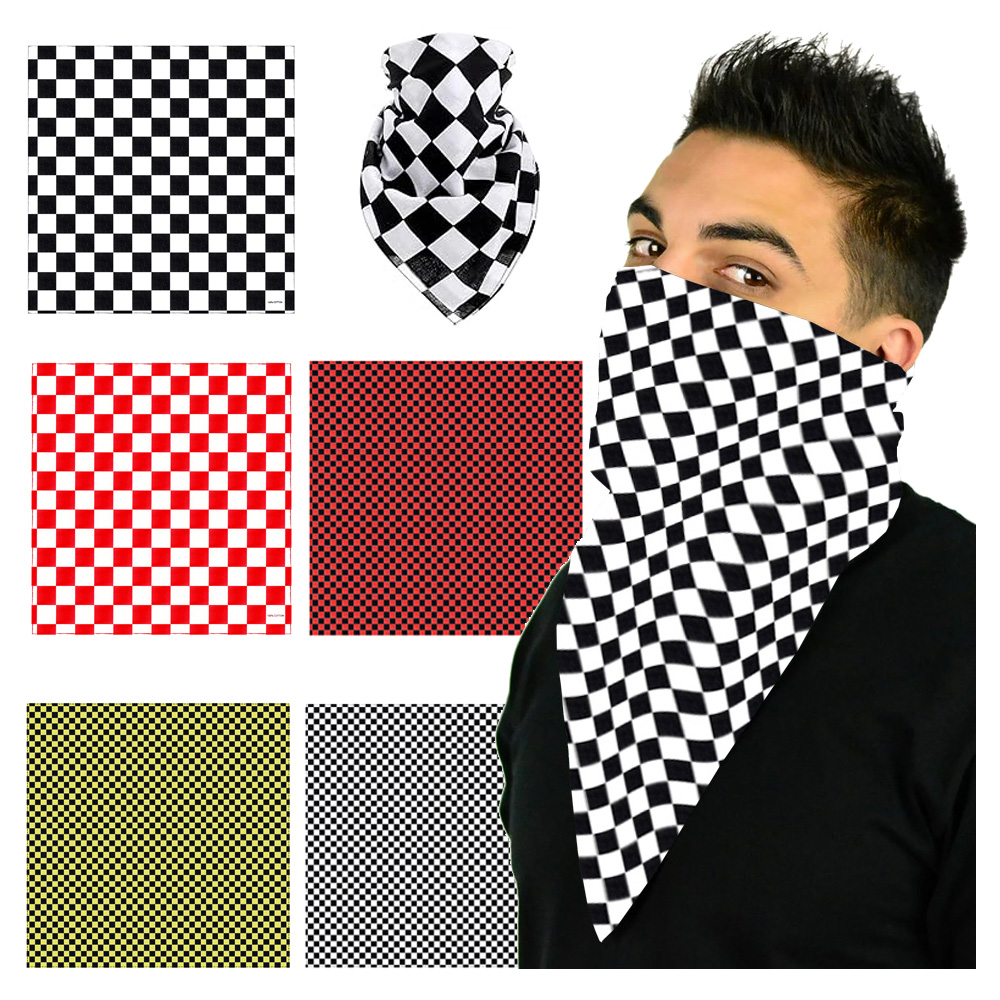 Cycling Gear Pas - 5 stilleri yarış damalı bayrak Bandana