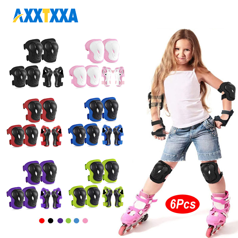Cycling Safety Gear For Kids - 6 Adet Çocuk Dizlik Dirseklik Koruyucu