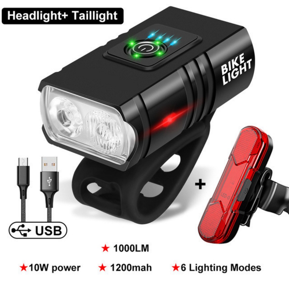 Cycling Gear Charging Station - Bisiklet ışığı T6 LED ön USB