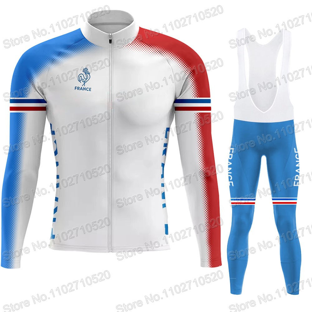 Cycling Gear Winter - Fransa Milli Takım 2025 Bisiklet Jersey